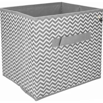 Úložný box Textilní organizér do skříně, úložný box 25x25x25 cm s úchytem, koš na drobnosti