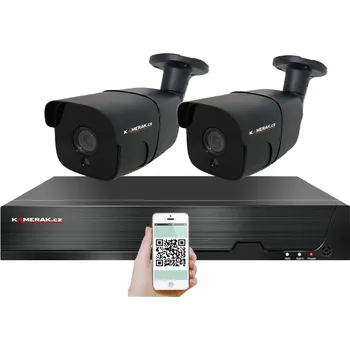 Kompletní kamerový systém 4K PoE IP 2 kamerový set XM-207D 8MPx, mikrofon, IR přísvit CZ menu