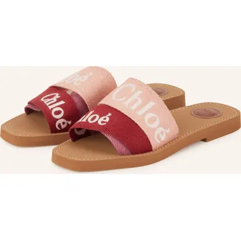 Dámské sandále Chloé Dámské Pantofle Woody, tmavě červená / světle růžová /...
