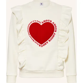 Dámská mikina Petit Bateau Dívčí Mikina S Volánky, krémová, 104