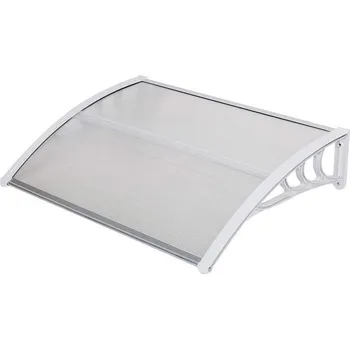 Stříška nad vchodové dveře Plastová vchodová stříška ve více velikostech a barvách - 120x90 cm, bílá