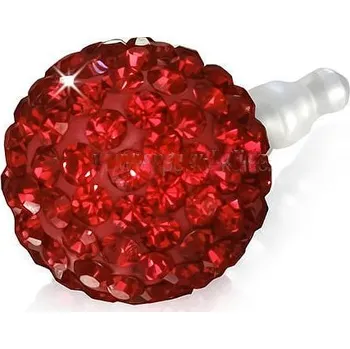 Kulička na mobil červená 27 (Ozdoby na mobil, koulička)