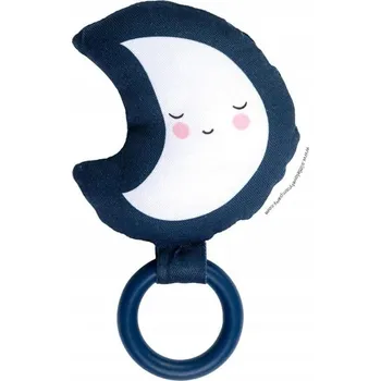 Chrastítko A Little Lovely Company Měsíc se silikonovým kousátkem