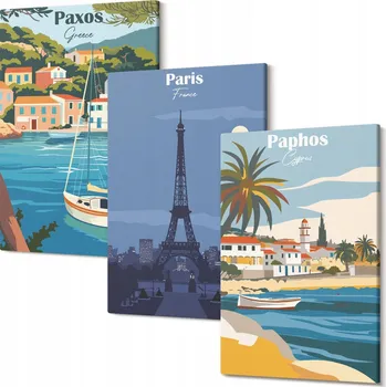Obraz Sada obrazů do obýváku přímořská města a architektura 30x20 cm
