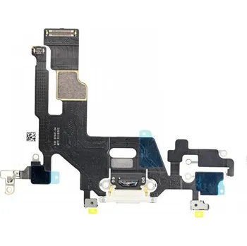 Náhradní díl pro mobilní telefon Apple iPhone 11 Nabíjecí konektor bílý