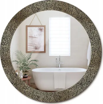 Zrcadlo Zrcadlo s potiskem do koupelny ložnice obývacího pokoje Květinový ornament 70 cm