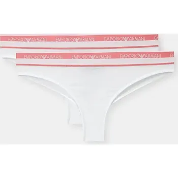 Kalhotky Dámské kalhotky 2Pack 163337 4R227 00010 bílé - Emporio Armani Velikost: XS