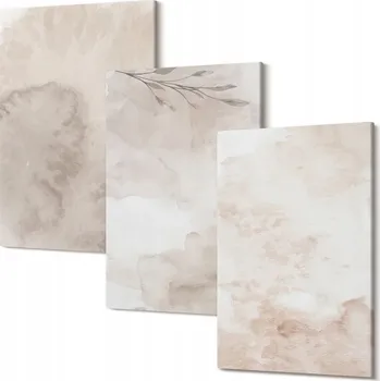 Obraz Obrazy na plátně - Triptych do obýváku - Rozlité akvarelové barvy boho 30x20 cm