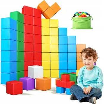 ostatní stavebnice STAVEBNICE VZDĚLÁVACÍ KOSTKY KRYCHLE BAREVNÉ 54 KUSŮ