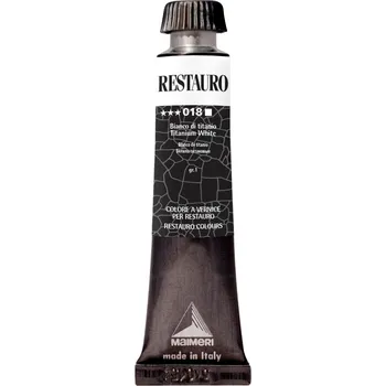 Vodová barva Maimeri Varnish Restauro Restaurační barva Titanium White 018 20 ml 1 ks