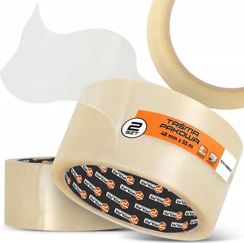 Lepicí páska Balicí páska Polax průhledná šířka 48 mm délka 55 m 2 ks