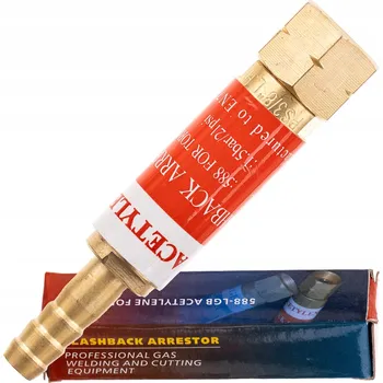 Plynová hadice POJISTKA PROTI ZPĚTNÉMU ŠLEHU PLAMENE PRO ACETYLEN, PROPAN, ZÁVIT 3/8, HADICE 8MM