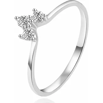 Prsten AGATO Něžný stříbrný prsten s čirými zirkony AGT-R22W Velikost: 58 (0,92 g)