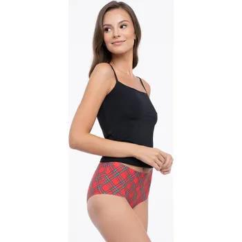 Kalhotky Dámské kalhotky Julimex Scotch Maxi Barva: červená - zelená, Velikost: S