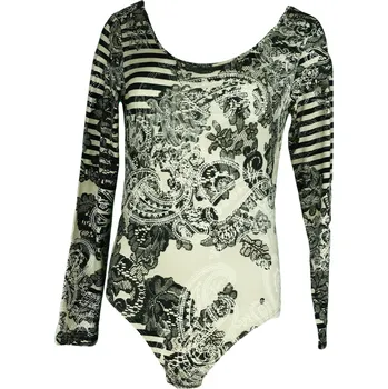 Dámská móda Dámské body Cavali Ilona body DR - Favab Barva: béžová-potisk, Velikost: XS