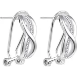 AGATO Elegantní stříbrné náušnice se zirkony AGT-E025KKW