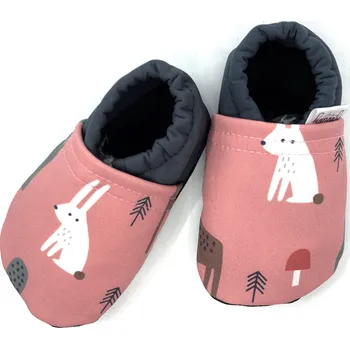 Capáčky Softshellové capáčky Vyrobeniny BF růžové se zvířátky 25, Vnitřní délka boty: 16,0 cm, Vnitřní šířka boty: 8,1 cm