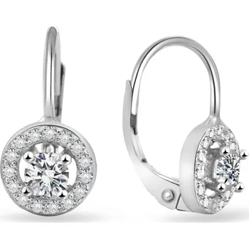 Náušnice AGATO Třpytivé stříbrné náušnice se zirkony AGUC2700