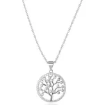 AGATO Něžný stříbrný náhrdelník se stromem života AGS1137/47