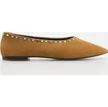 Reserved - Semišové baleríny s cvoky - mandarinková - 392CP-23X - 392CP-23X-40