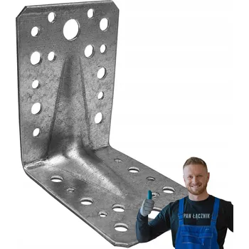 Úhloměr Tesařský úhelník ocelový děrovaný Pozink KPW3 90x90x65,2 Pan Łącznik
