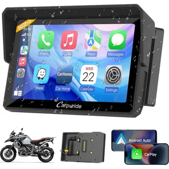 GPS Motocyklová navigace Carpuride W502 PRO B CarPlay Android Auto s držákem BMW