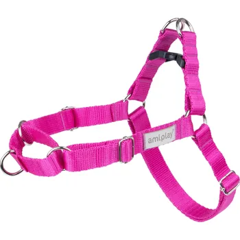 Postroj pro psa Nastavitelný výcvikový postroj pro psa – korekce tahání na vodítku RUMBA EASY GO růžová velikost S, M, L, XL Rozměr: S - 30-40x1,5 cm