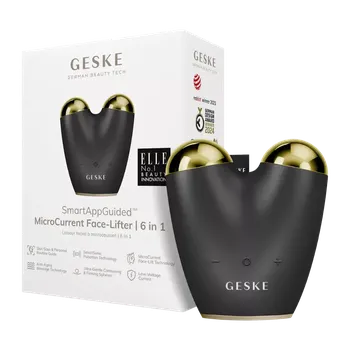 Elektrický čistič pleti Geske Přístroj pro obličejový lifting 6v1 s mikroproudem šedá