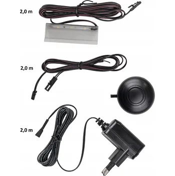 LED panel LED osvětlení 1 bod Clips – studená bílá, sada s napájecím zdrojem, pro vitríny