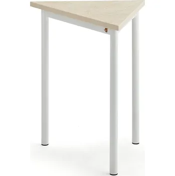 Psací stůl Stůl SONITUS TRIANGEL, 700x600x720 mm, bílé nohy, deska s linoleem, béžová