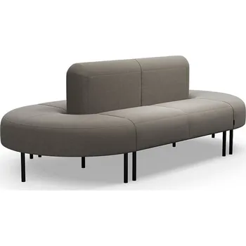 Pohovka Sedačka VARIETY, oválná, potahová látka Pod CS, taupe