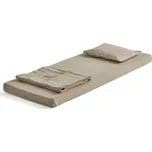 Set ENKEL: matrace z polyesterových vláken a lůžkoviny, béžová