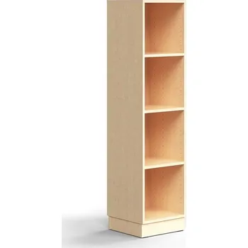 Knihovna Regál QBUS, 3 police, sokl, 1636x400x400 mm, bříza