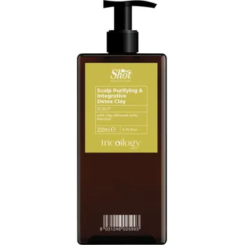 Vlasová regenerace Shot Tricoilogy SCALP Purifying &amp; Integrative DETOX CLAY - detoxikační jíl na vlasovou pokožku, 200 ml