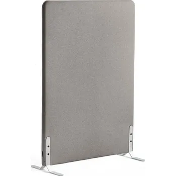 Paraván Paraván ZONE, 1360x1000x46 mm, potah Rivet, bílé nohy, stříbrnošedá