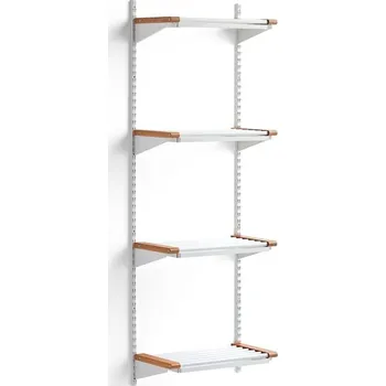 Věšák Regál na boty JEPPE, 4 police, 1790x600x300 mm, dub/bílá