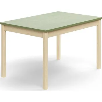 Jídelní stůl Stůl DECIBEL, 1200x800x720 mm, akustické linoleum, bříza/zelenošedá