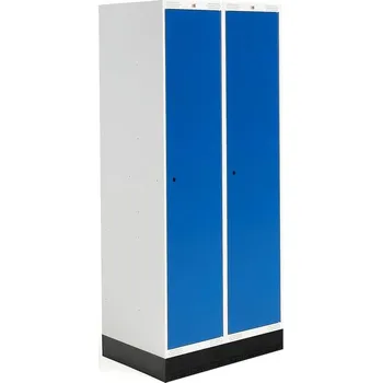 Šatní skříň Šatní skříňka ROZ, 2 sekce, se soklem, 1890x800x550 mm, modrá