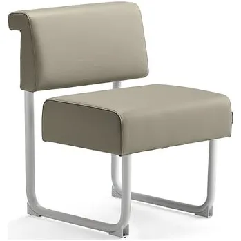 Pohovka Pohovka START, 600 mm, umělá kůže, taupe, bílá