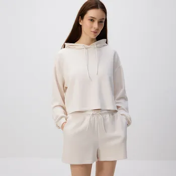 Dámské kraťasy Reserved - Kraťasy s vysokým podílem viskózy - krémová - YH608-01X - YH608-01X-S