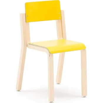 Jídelní židle Dětská židle DANTE, výška 380 mm, bříza/žlutá