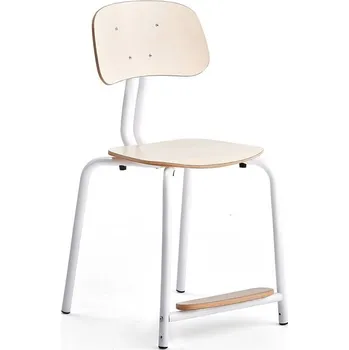 Jídelní židle Školní židle YNGVE, 4 nohy, výška 500 mm, bílá/bříza