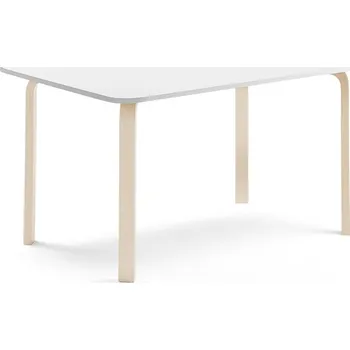 Jídelní stůl Stůl ELTON, 1800x700x710 mm, bříza, akustická HPL deska, bílá