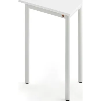 Psací stůl Stůl SONITUS TRIANGEL, 700x600x720 mm, bílé nohy, HPL deska tlumící hluk, bílá