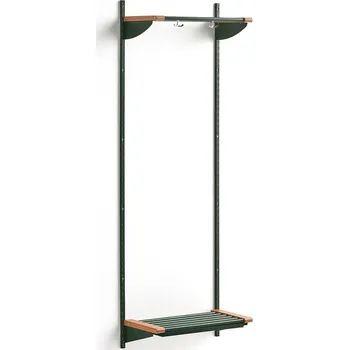 Věšák Šatní stěna JEPPE, 1790x600x300 mm, dub/zelená