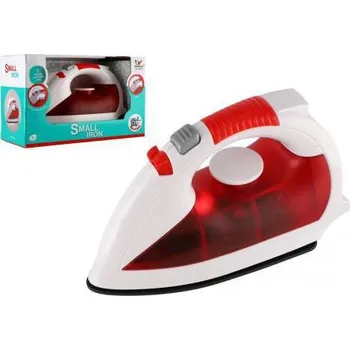 Dětský spotřebič Teddies Žehlička plastová na baterie se zvukem a se světlem 17 cm