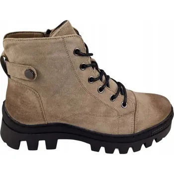 Moto obuv Kotníkové Boty boty na silné podrážce POTOCKI 19317 khaki vel.39