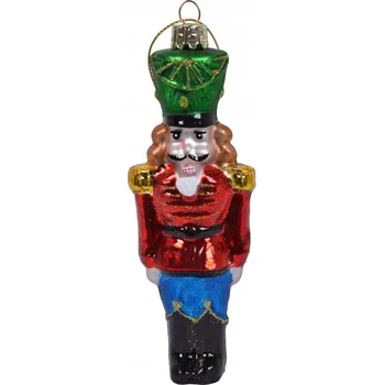 Vánoční ozdoba Skleněný vojáček Vánoční Koule Ozdoba na stromeček Vánoční závěs 7 cm