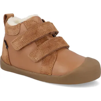 Dívčí zimní obuv Barefoot dětské zimní boty Bundgaard - Bloom TEX Cognac hnědé Velikost: 25