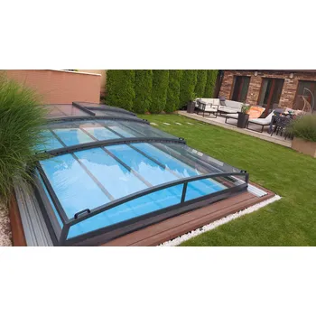 Zastřešení bazénu DIAMANT - 4 moduly 360x850 + 245 cm